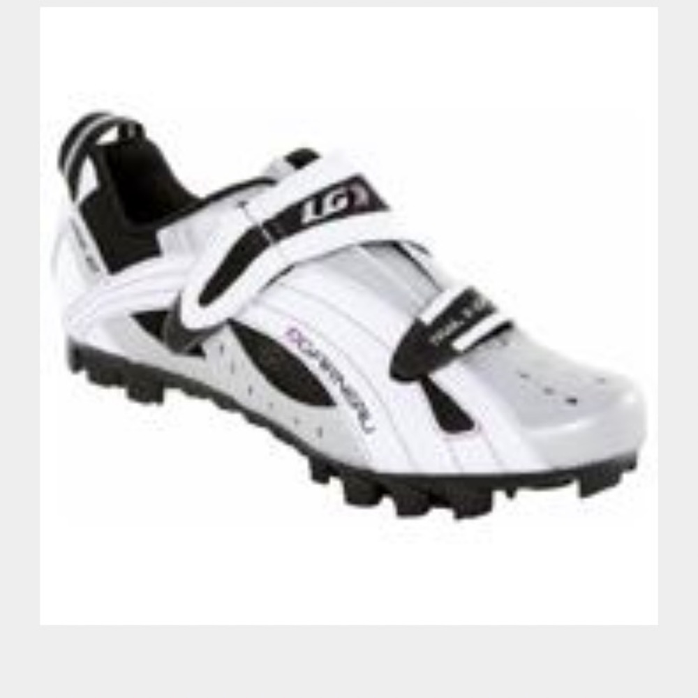 NEW Louis Garneau LG HRS- 80 Cycling Shoes White/Silver Trail X-Grip size 8